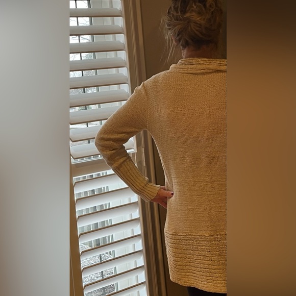 Triple Five Soul Long Cream/Beige Airy Cardigan size L - Picture 9 of 12